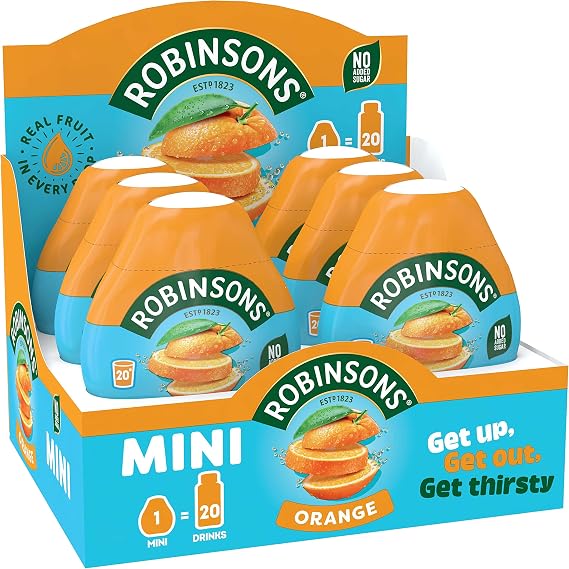 Robinsons Mini - No Added Sugar - Low Calorie - Orange, 6 Count