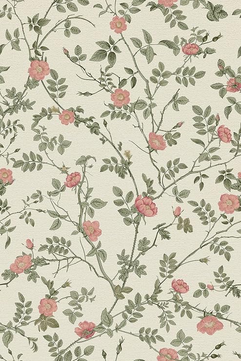 French Country Floral Contact Paper Peel and Stick Vintage Pink Floral Wallpaper for Girls Bedroom Kitchen Bathroom Walls Cabinets Shelves Dresser Drawer Liner Furniture Decal 17.7X117 Inches