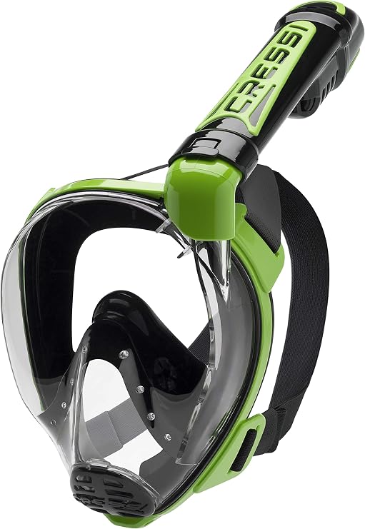 Cressi Adult Snorkeling Full Face Mask - Wide Clear View, Anti-Fog System - Easy Breathing: Safety First - New 2019 - Duke Dry: Designed in Italy: Quality Since 1946