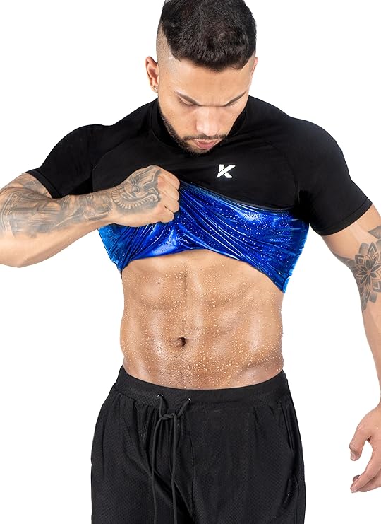 Kewlioo Sauna Shirt for Men - Original Heat Trapping Sweat Vest, Sauna Suit For Men, Compression Sweat Suit for Gym, Workouts