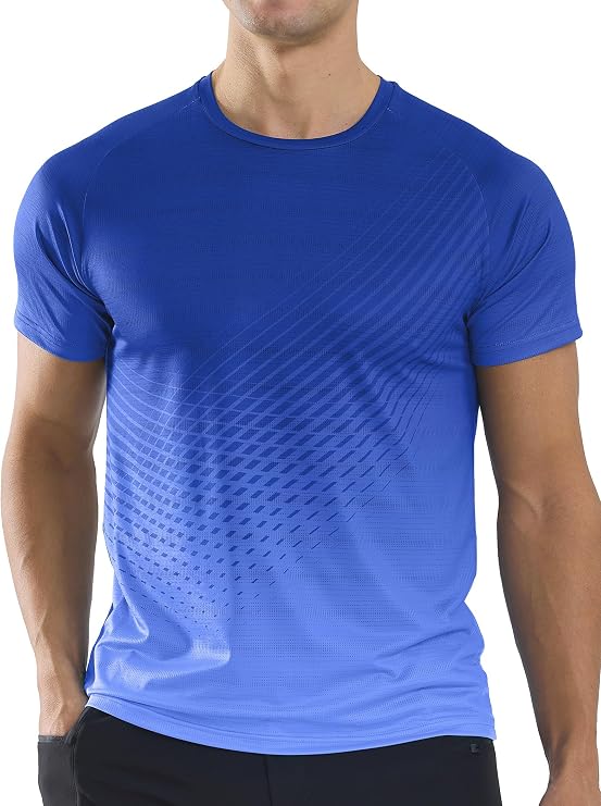 Men’s T-Shirts Gym Running T Shirts for Men Moisture Wicking Athletic Sport Breathable Tops Quick Dry Short Sleeve Workout T-Shirt