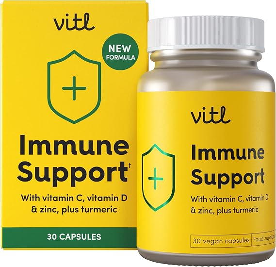 Vitl Immune Support Supplement with Vitamin C, D & Zinc (30 Day Supply)