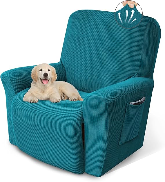 Recliner Chair Cover Lazy Boy Recliner Covers Washable,Peacock Blue