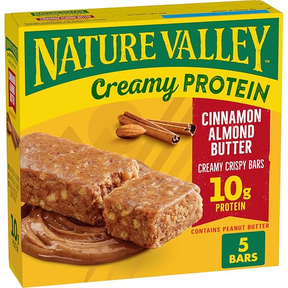 Nature Valley Cinnamon Almond Butter Creamy Protein Bar, 5 ct, 7.45 oz