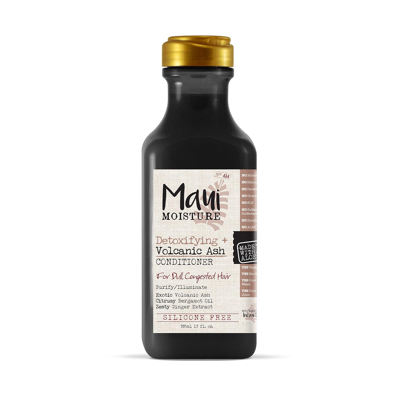 Maui Moisture Moisture Detoxifying  Volcanic Ash Conditioner - black , 13 Fl Oz