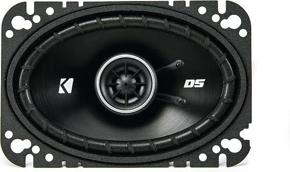 KICKER DSC460 4x6-Inch (100x160mm) Coaxial Speakers, 4-Ohm (Pair) | Factory dash upgrade, crisp full-range sound for trucks and SUVs, easy bolt-in install, clean stereo replacement