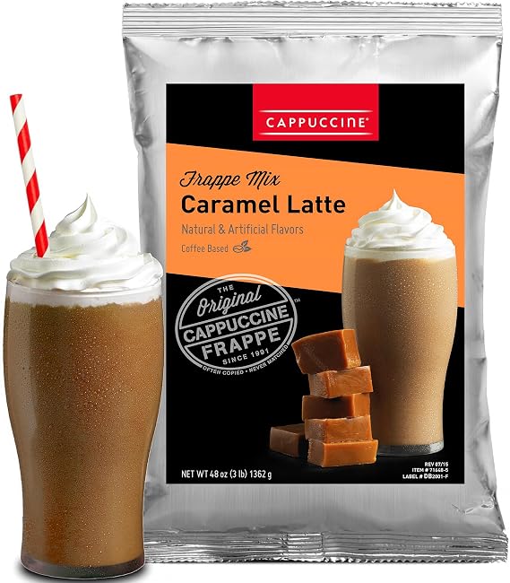 Cappuccine Caramel Latte Frappe Mix, 3 Pound (Pack of 1)