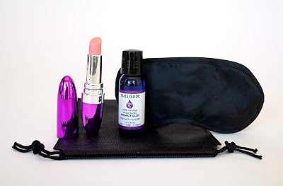 Magic Jewel Lipstick Massager - Elegant Storage Bag, Bliss Glide and Satin Eye Mask Included