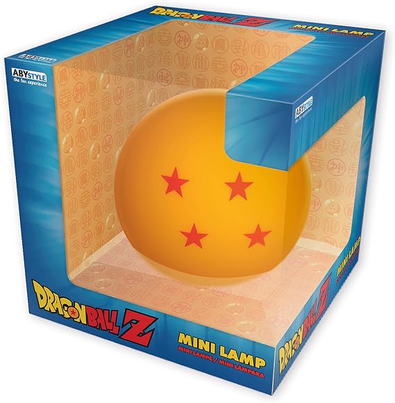 ABYSTYLE Dragon Ball Z 4 Star Replica Mini LED Desk Lamp 3.2" Soft & Warm Yellow DBZ Desktop Light. Great for Anime Manga Home Room Office Decor Gifts