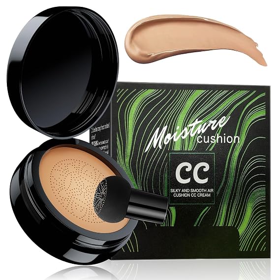 Foundation for Older Women - CC Cream Foundation Makeup, Medium Deep | Air Cushion BB Cream Concealer Full Coverage Moisturizing Concealer Brighten Long-lasting, Tattoo Cover up Makeup Waterproof
