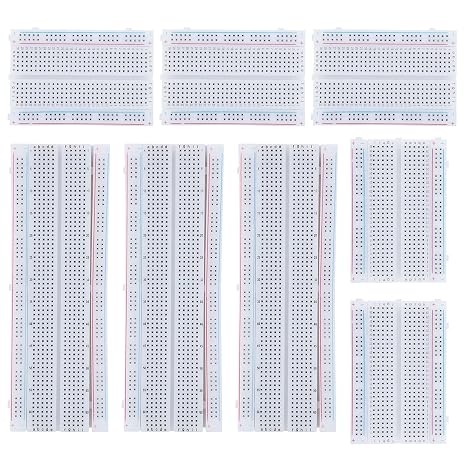 9pcs Breadboards Kit with 3pcs 830 Point & 6pcs 400 Points Solderless Breadboard Protoboard MB-102 for Proto Shield Distribution Connecting Blocks, Arduino DIY Electronics Kit