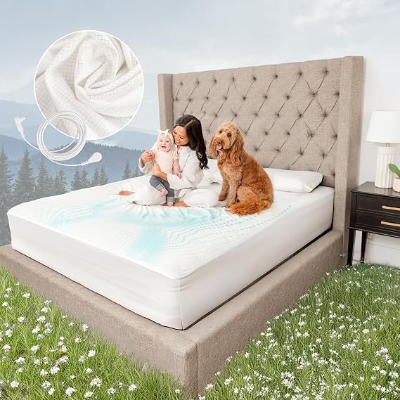 Fitted Grounding Sheets for Earthing 10% Pure Silver Fiber 90% Organic Cotton Deep Pockets - Soft Grounded Conductive Earth Sheets for Better Sleep & Wellness with Cord (White, Twin XL)