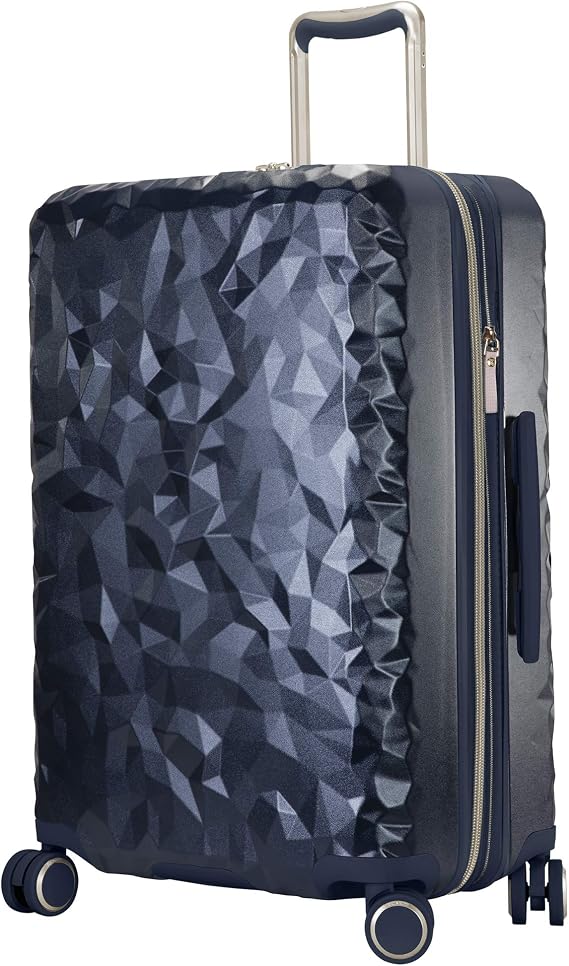 Ricardo Beverly Hills Indio Hardside Luggage, Durable, Spacious, Stylish, Compression Straps, Secondary Packing Compartment, Dark Navy, Medium Check-In 24-Inch