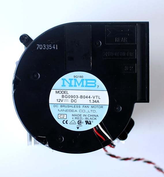 Minebea NMB BG0903-B044-VTL 12V 1.34A DC BRUSHLESS Blower Fan, 9G180, PBT-GF30-FR, 3-Wire