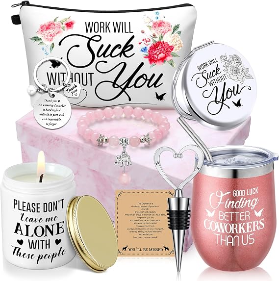 Farewell Goodbye Gifts for Coworkers Women, Farewell, Pink