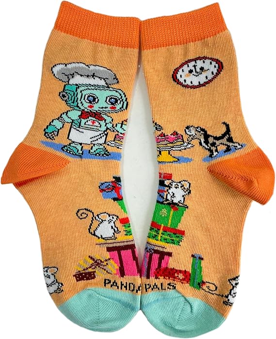 Robot Chef Socks (Ages 3-7)