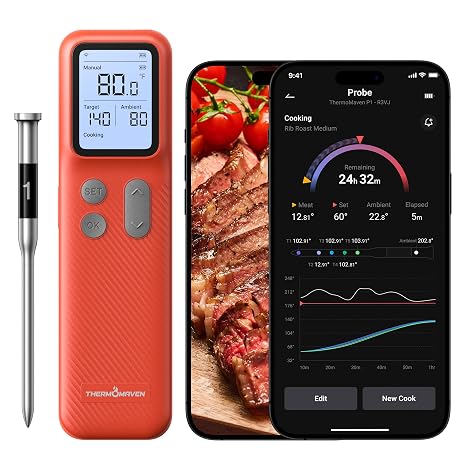 ThermoMaven Smart Bluetooth Wireless Meat Thermometer with WiFi App