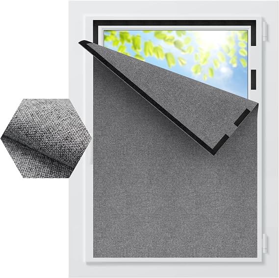 BKSAI Upgrade Blackout Blind Black out Blinds Stick On Window