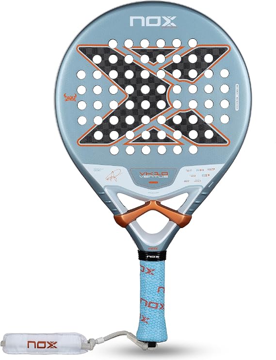 NOX Padel Racket VK10 Ventus Control 12K 2026 | Aranzazu Osoro Round Shape Pala Padel | 12K Carbon Fiber Face, MLD Black Eva Core | EOS Tunnel