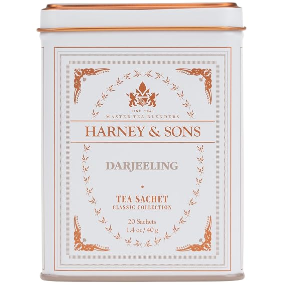 Harney & Sons Classic Darjeeling Black Tea, 20 Sachets in Tin