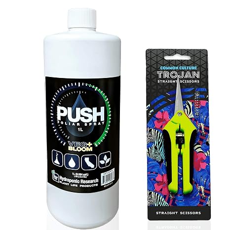Veg + Bloom Push Foliar Spray, 1L with Common Culture Trimming Scissors