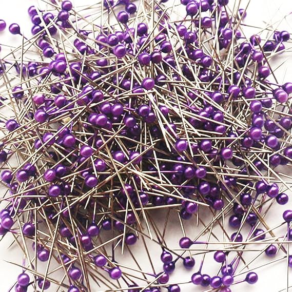 LEFV Quilting Pins Ball Head Sewing Pins,Pack of 100,Purple