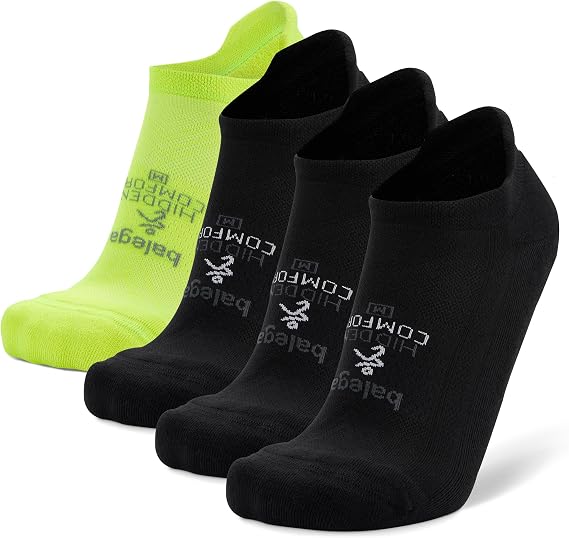 Balega Unisex Hidden Comfort Performance No Show Athletic Running Socks for Men and Women (4-pack)