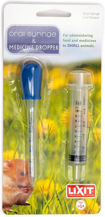 Lixit Nursing and Hand Feeding Syringe and Bottle Kits for Cats, Rabbits, Puppies and Other Pets (Syringe + Dropper)