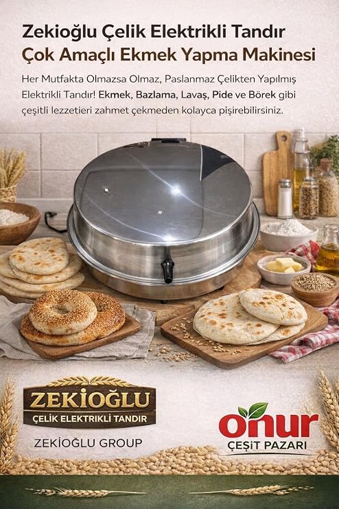 ZekİoĞlu Elektrİklİ Tandir Ekmek Tandiri Krom Çelİk Tandir