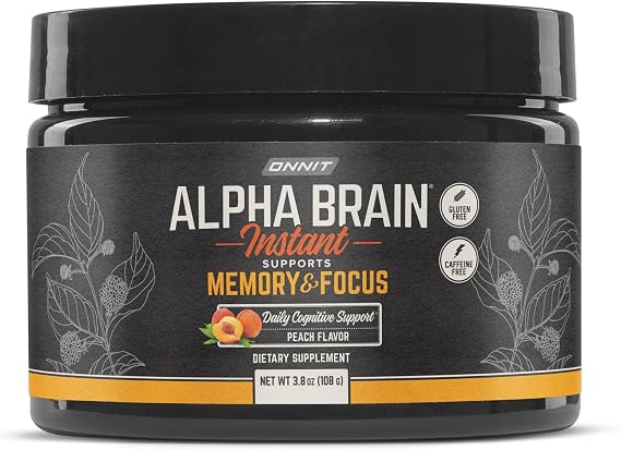 Onnit Alpha Brain Pwdr Peach, 3.8 oz