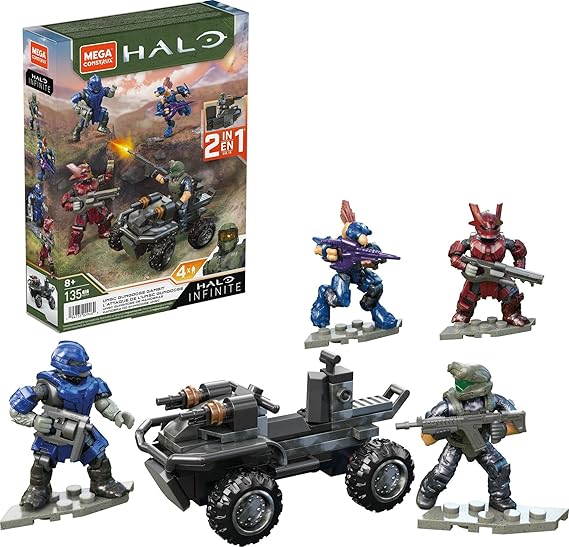 MEGA Brands - Halo UNSC Gungoose Gambit - Construction Kit - 135 Pieces - For Children from 8 Years (8-12 Years) - Swivelling Rear Wheel Axle
