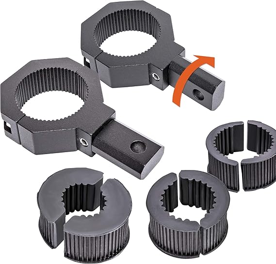 LAMPHUS Off-Road ATV UTV Light Bar Mounts Mounting Bracket Clamp Kits [1"/1.5"/1.75"/2" Inch] [360-Degree] [2 x Stud Size] Aluminium Unit Bull Roll Cage Clamps Mount