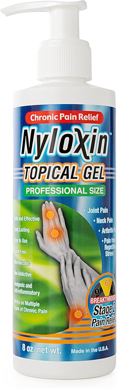 Nyloxin 8 oz Bottle Arthritis Pain Relief Cream, Back Pain Relief, Neuropathy Pain Relief, Nerve Pain Relief, Knee Pain Relief, Foot Pain Relief, Muscle Pain Relief, Joint Pain Relief 8 oz
