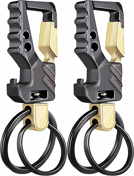 GABOX 2Pcs Keychain Carabiner Keyring Car Key Holder Key Chain Clip