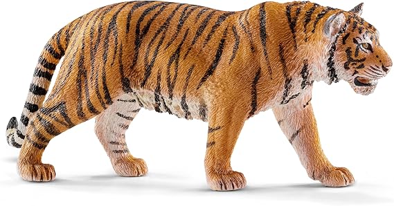 Schleich Wild Life - Realistic Tiger Figurine Toy - Kids Ages 3+ | 14729 | Wild Animal Figurine, Realistic Animal Toys, Safari Toy for Boys and Girls, Screen-Free Imaginative Pretend Play, Montessori