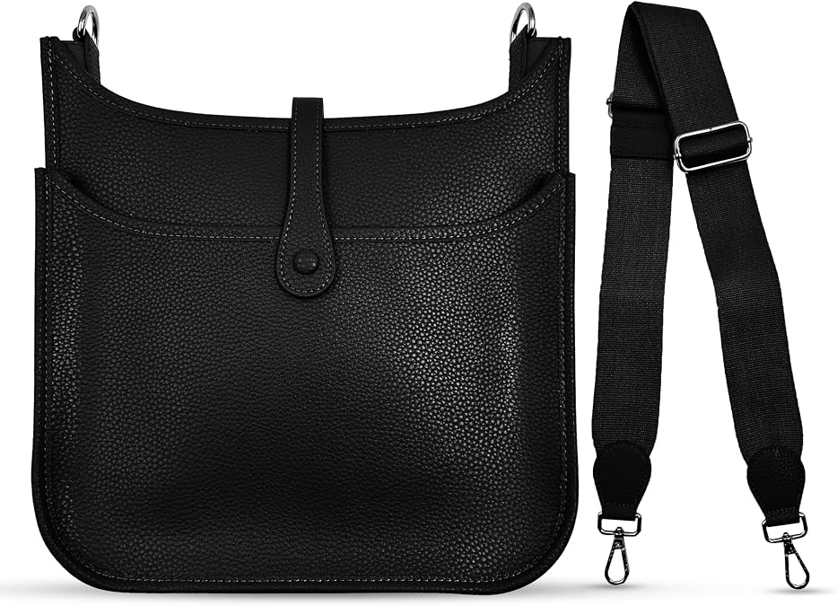 Vegan Leather Shoulder Bag for Women - Stylish Lightweight Crossbody Bag with Microfiber Lining