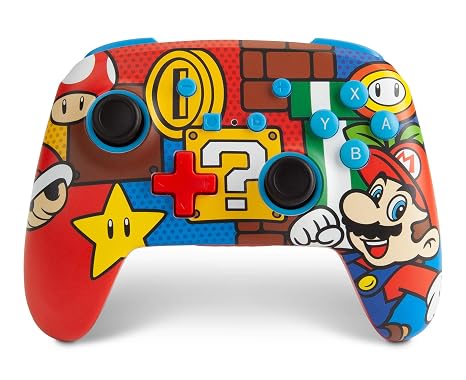 PowerA Enhanced Wireless Controller for Nintendo Switch/Switch 2 / Switch Lite/OLED Model - Mario Pop - Gamepad, game controller, Officially Licensed