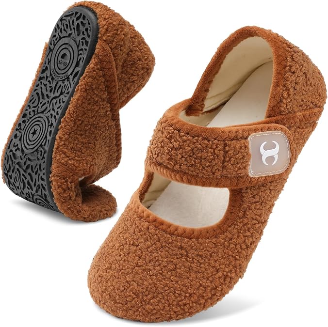 Comfy House Slippers for Women & Men - Wide Diabetic Sock Slippers, Soft & Cozy Barefoot House Shoes