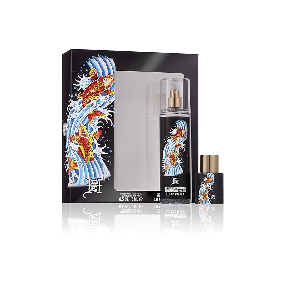 ED HARDY Men & Women's Fragrance Set, Eau De Parfum, Koi Wave, 2 Piece Set
