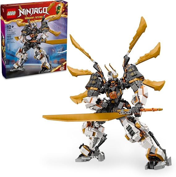 LEGO Ninjago Call Titan Dragon Mech Adventure Toy for Boys and Girls Ninja Toys Playset with 1 Ninja Minifigure and 1 Ninja Mech with Dragon Wings 71821 Birthday Gift for Ages 12+