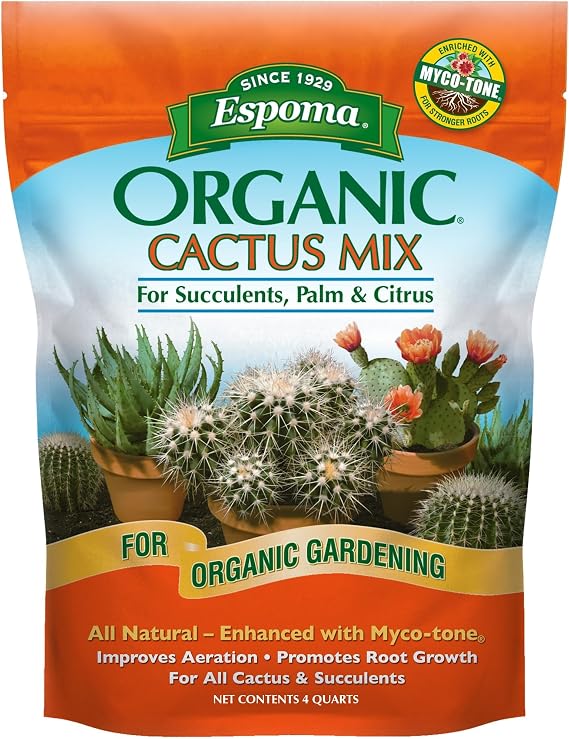 Espoma CA4 4-Quart Organic Cactus Mix, 1 Pack
