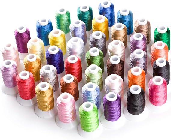 Simthread 40 Colors Polyester Embroidery Machine Thread Kit