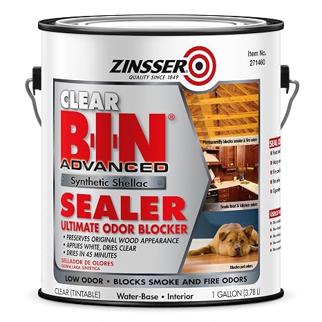 Zinsser 271460 Clear B-I-N Advanced Synthetic Shellac Sealer, Gallon