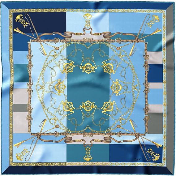 Elizabetta Women's Italian 100% Silk Square Scarves - 35" Made in Italy