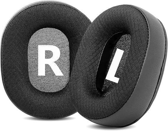 E9 Ear Pads Replacement Compatible with Mixcder E9 E 9 E8 E 8 Headset Earpads Ear Cushions Mesh Fabric Memory Foam Black DIY