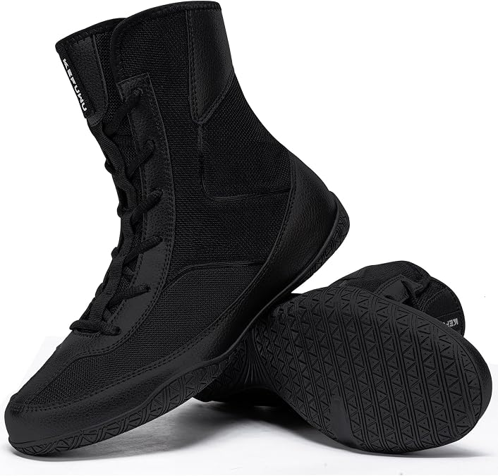 Wrestling Boots Women Boxing Shoes Non Slip Lightweight Breathable Fitness Athletic Sneakers for Competition & Training