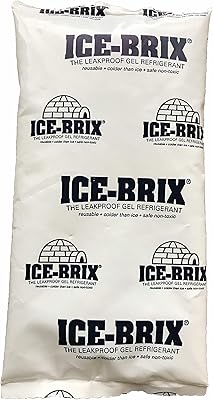 Ice-Brix Reusable Leakproof NonToxic Ice Pack 3oz Gel 5 x 2 34 x 34 Qty36