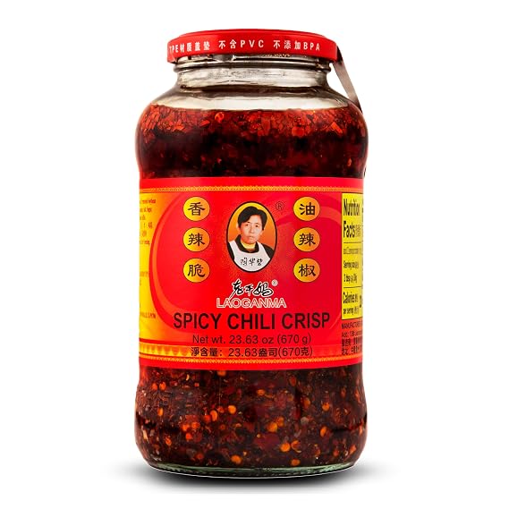 Lao Gan Ma Spicy Chili Crisp Hot Sauce Restaurant Size 23.63 oz (670g) Authentic Chinese Chili Oil with Crunchy Bits