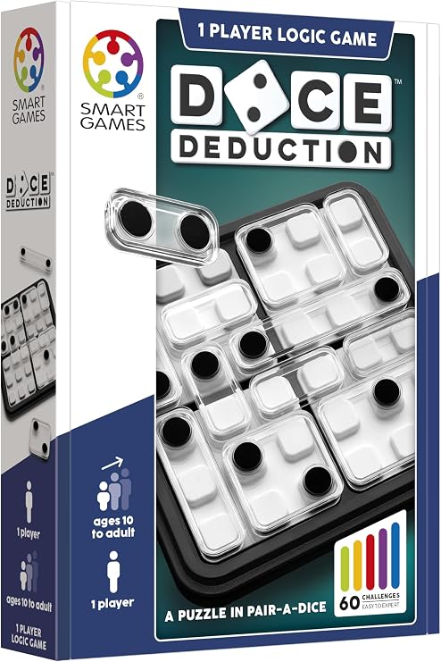 SmartGames Dice Deduction - Number & Dice Travel Puzzle, Ages 10+