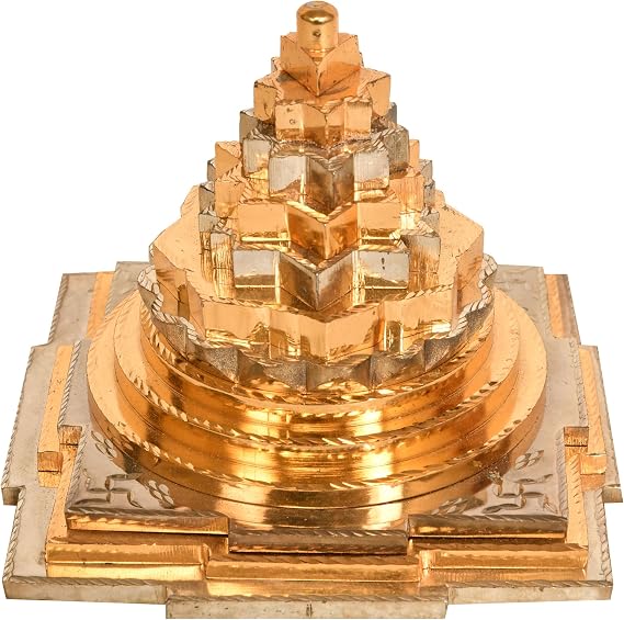 Exotic India Shri Yantra (Maha Meru) - Brass Statue